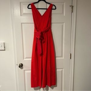 J. Crew red wrap jumpsuit